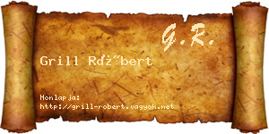 Grill Róbert névjegykártya
