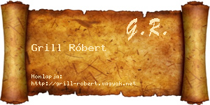 Grill Róbert névjegykártya